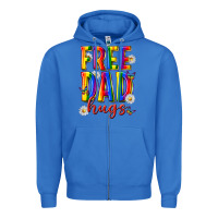 True Royal free dad hugs Zipper Hoodie - texasbilliewilder