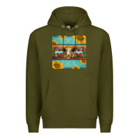 Army Green hereford cattle mom coaster Premium Hoodie - Jasminsmagicworld
