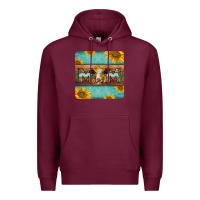 Burgundy hereford cattle mom coaster Premium Hoodie - Jasminsmagicworld