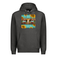 Charcoal Heather hereford cattle mom coaster Premium Hoodie - Jasminsmagicworld