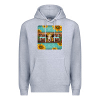 Heather Grey hereford cattle mom coaster Premium Hoodie - Jasminsmagicworld