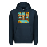 Navy hereford cattle mom coaster Premium Hoodie - Jasminsmagicworld