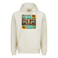 Oatmeal Heather hereford cattle mom coaster Premium Hoodie - Jasminsmagicworld