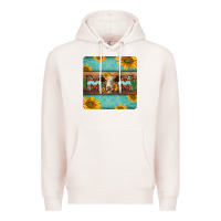 Pale Pink hereford cattle mom coaster Premium Hoodie - Jasminsmagicworld