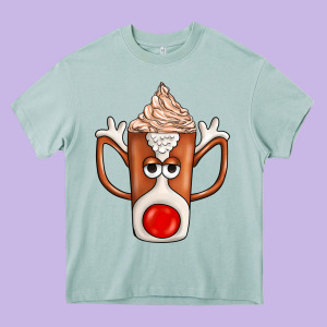 Coffee  Animal Heavy Core Tee Designed By Cowhidedigitalart