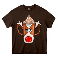 Chocolate Brown Coffee  Animal Heavy Core Tee - CowhideDigitalArt