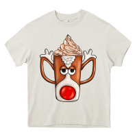 Cream Coffee  Animal Heavy Core Tee - CowhideDigitalArt