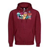 Burgundy pet groomer coffee cups Zipper Hoodie - Zillion Design Studio