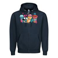 Navy pet groomer coffee cups Zipper Hoodie - Zillion Design Studio