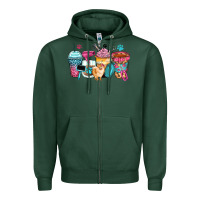 Sports Green pet groomer coffee cups Zipper Hoodie - Zillion Design Studio