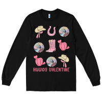 Black howdy valentine Long Sleeve Tee - MaliasSmallBusiness