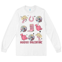 White howdy valentine Long Sleeve Tee - MaliasSmallBusiness