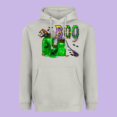 Boo Drink Heavyweight Hoodie Designed By Cowhidedigitalart