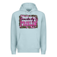 Blue Mist Western Somebody's Problem Premium Hoodie - LillyAllenDesigns