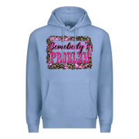 Colony Blue Western Somebody's Problem Premium Hoodie - LillyAllenDesigns