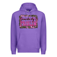 Purple Western Somebody's Problem Premium Hoodie - LillyAllenDesigns