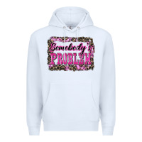 White Western Somebody's Problem Premium Hoodie - LillyAllenDesigns