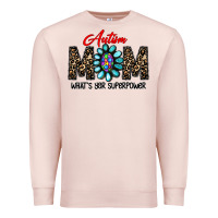 Pale Pink autism Premium Sweatshirt - CowhideDigitalArt