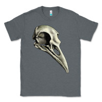 Charcoal Heather Raven Skull Classic Tee - RanaPortraitStore