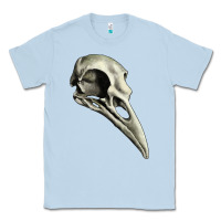 Dusty Blue Raven Skull Classic Tee - RanaPortraitStore