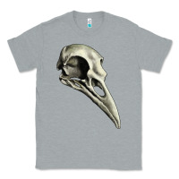 Heather Grey Raven Skull Classic Tee - RanaPortraitStore