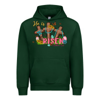 Forest Green he is risen Urban Hoodie - MaliasSmallBusiness