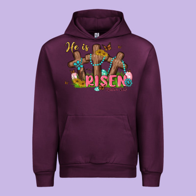 He Is Risen Urban Hoodie Designed By Maliassmallbusiness