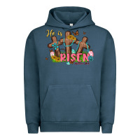 Pigment Midnight Navy he is risen Urban Hoodie - MaliasSmallBusiness