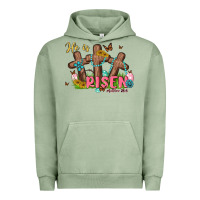 Pigment Oil Green he is risen Urban Hoodie - MaliasSmallBusiness