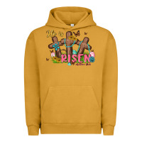 Pigment Peanut Butter he is risen Urban Hoodie - MaliasSmallBusiness