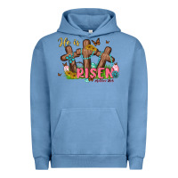 Pigment Pebble Blue he is risen Urban Hoodie - MaliasSmallBusiness