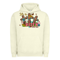 Pigment Pistachio he is risen Urban Hoodie - MaliasSmallBusiness