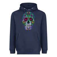Navy sugar skull Heavyweight Hoodie - FaDigitalArtStudio
