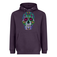 Plum sugar skull Heavyweight Hoodie - FaDigitalArtStudio