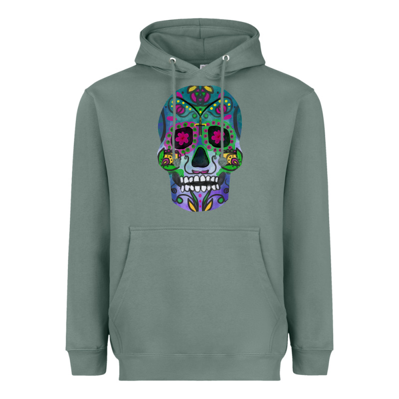 Sugar Skull Heavyweight Hoodie by FaDigitalArtStudio | Teevron