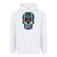 White sugar skull Heavyweight Hoodie - FaDigitalArtStudio