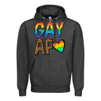 Charcoal Heather gay af Zipper Hoodie - texasbilliewilder