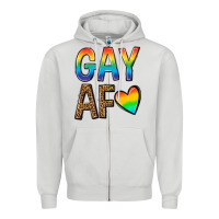 Dove Grey gay af Zipper Hoodie - texasbilliewilder