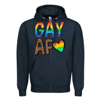 Navy gay af Zipper Hoodie - texasbilliewilder