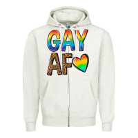 Oatmeal Heather gay af Zipper Hoodie - texasbilliewilder