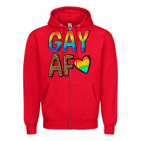 Red gay af Zipper Hoodie - texasbilliewilder