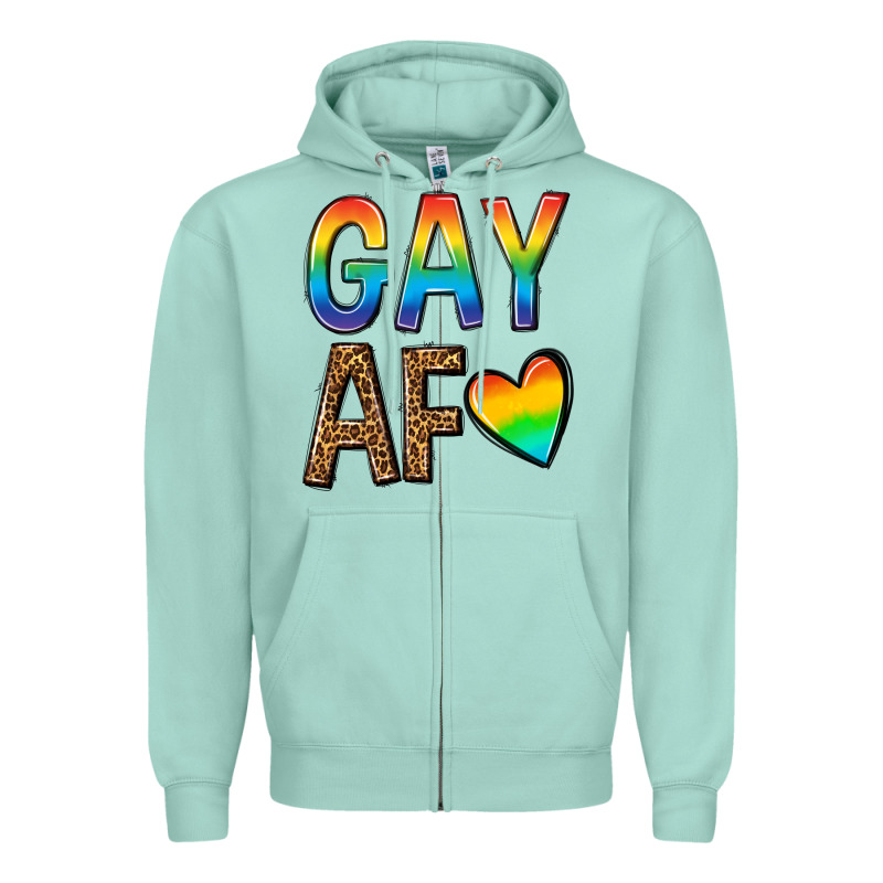Gay Af Zipper Hoodie by texasbilliewilder | Teevron