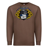Chestnut back the blue Premium Sweatshirt - CowhideDigitalArt