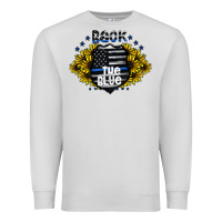 Dove Grey back the blue Premium Sweatshirt - CowhideDigitalArt