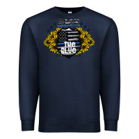 Navy back the blue Premium Sweatshirt - CowhideDigitalArt
