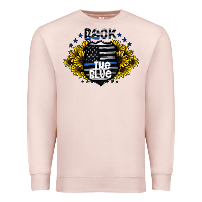 Back The Blue Premium Sweatshirt by CowhideDigitalArt | Teevron
