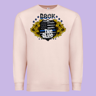 Back The Blue Premium Sweatshirt Designed By Cowhidedigitalart