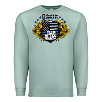 Seafoam back the blue Premium Sweatshirt - CowhideDigitalArt