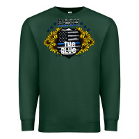 Sports Green back the blue Premium Sweatshirt - CowhideDigitalArt