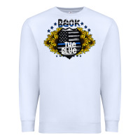 White back the blue Premium Sweatshirt - CowhideDigitalArt